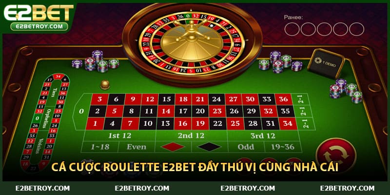Cá cược Roulette E2bet đầy thú vị cùng nhà cái