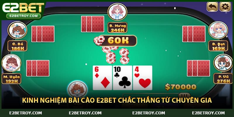 Kinh nghiệm bài cào E2bet chắc thắng từ chuyên gia
