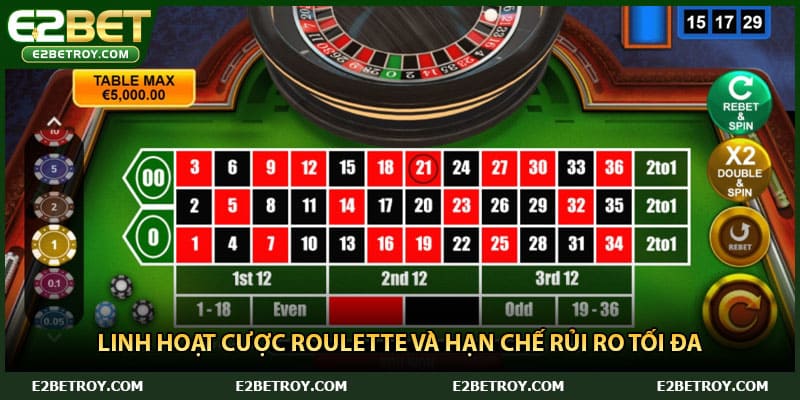 Linh hoạt cược roulette và hạn chế rủi ro tối đa