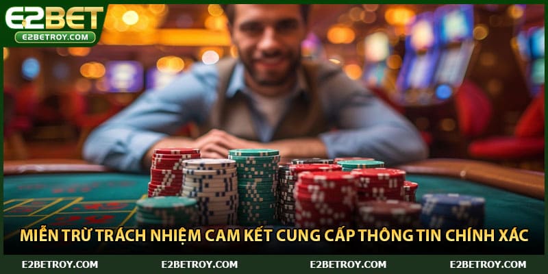 Miễn trừ trách nhiệm cam kết cung cấp thông tin chính xác